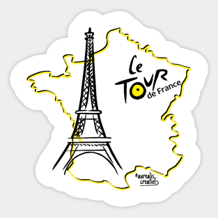 Eifel tower Tour de France Sticker